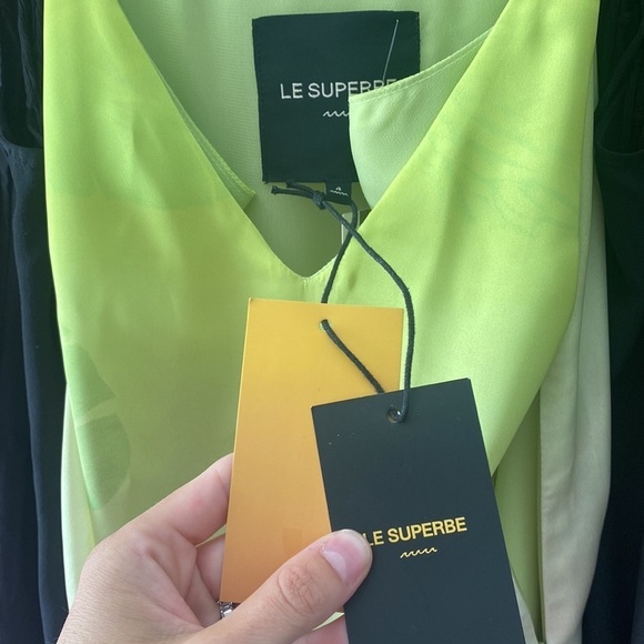Le Superbe- NWT Tropical Ombré Calypso Slip Silk Maxi Dress - Picture 7 of 7
